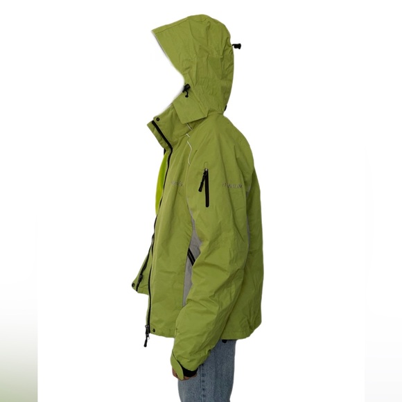 Columbia TITANIUM OMNI TECH Women Jacket Coat Lime Green Shell Ski Snowboard Y2K - Picture 15 of 17